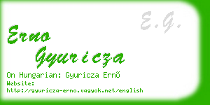 erno gyuricza business card